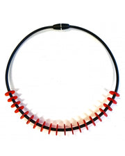 LYDIA BREMER NECKLACE- Coins 22"-  RED