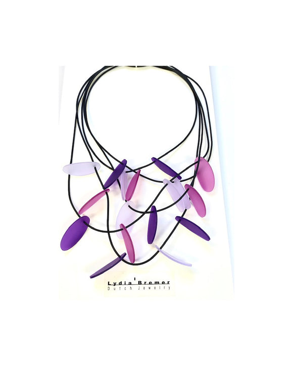 LYDIA BREMER NECKLACE- LB Petales- PURPLE MIX