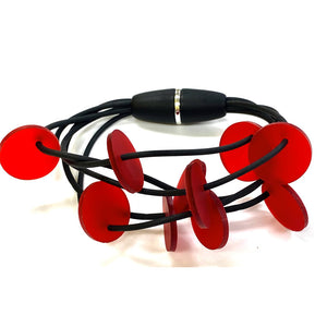 LYDIA BREMER BRACELET- DISK RED