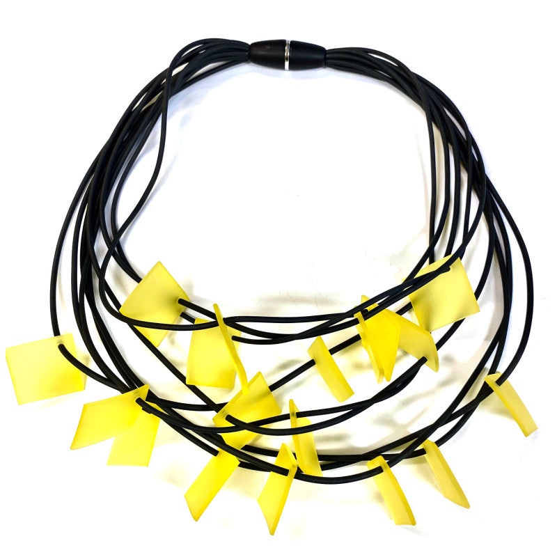 LYDIA BREMER NECKLACE- LB 23B9V- Square- YELLOW