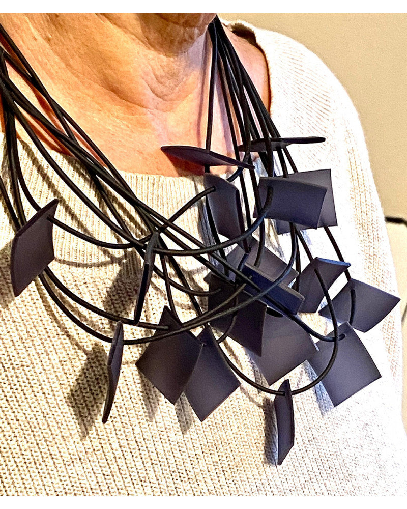 LYDIA BREMER NECKLACE- LB 23B9V- Square- GREY