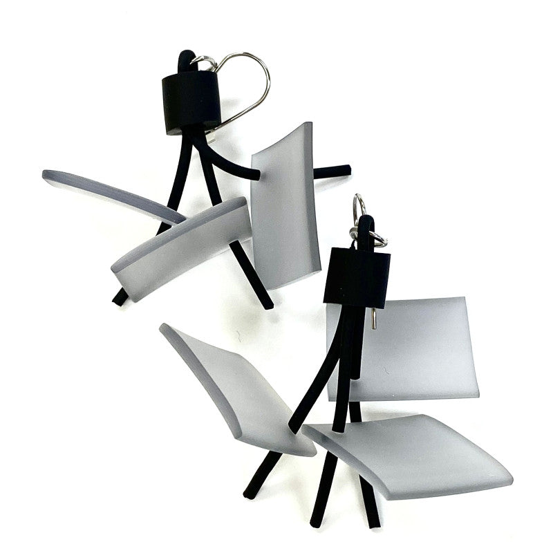 LYDIA BREMER EARRINGS- LB Earrings Square- CRYSTAL