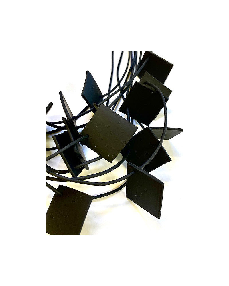 LYDIA BREMER NECKLACE- LB 23B9V- Square- BLACK
