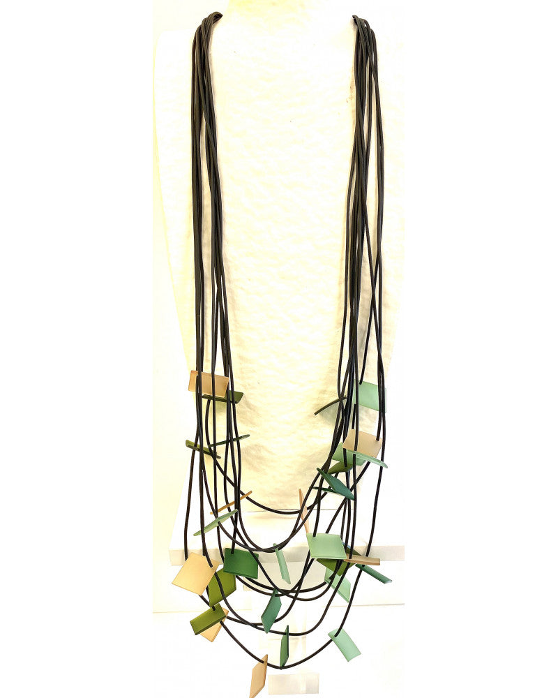 LYDIA BREMER NECKLACE- LB Long Square- COLOR B
