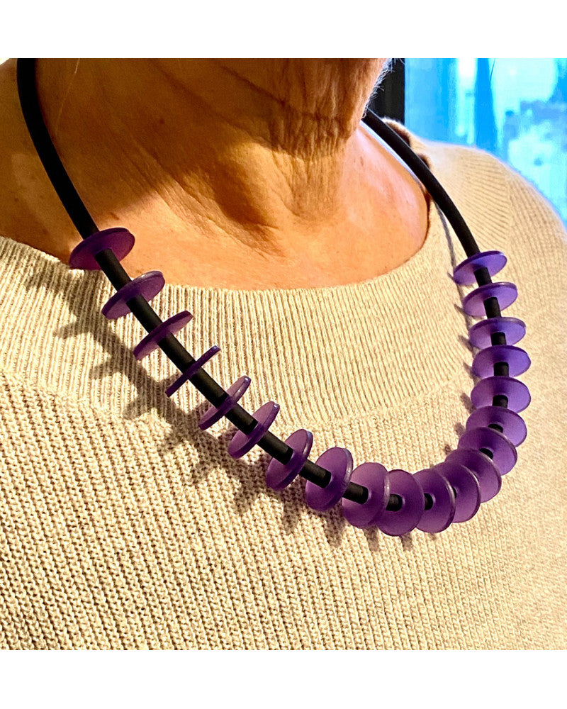LYDIA BREMER NECKLACE- Shorter 18" Version - PURPLE