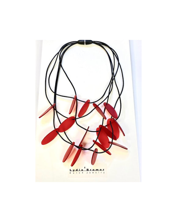 LYDIA BREMER NECKLACE- LB Petales- RED