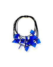 LYDIA BREMER NECKLACE- LB 23B9V- Square- COBALT