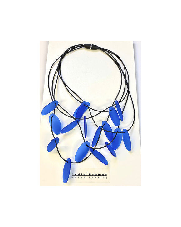 LYDIA BREMER NECKLACE- LB Petales- COBALT