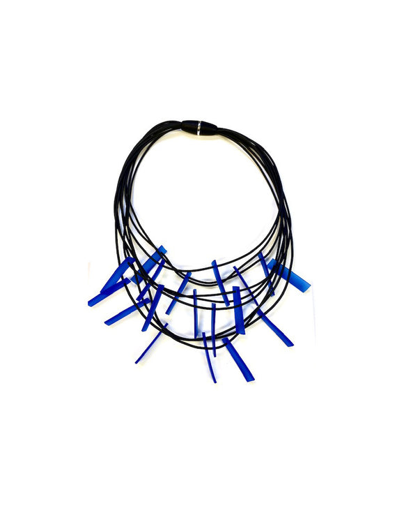 LYDIA BREMER NECKLACE- LB Sticks- COBALT