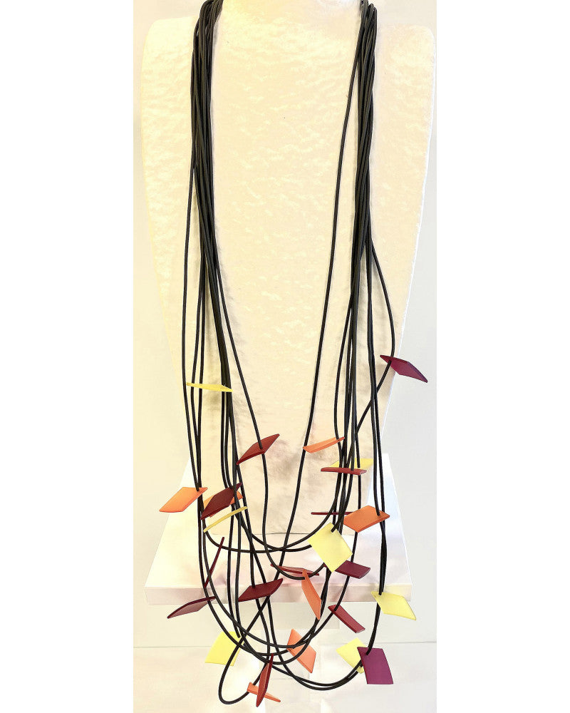 LYDIA BREMER NECKLACE- LB Long Square- COLOR A