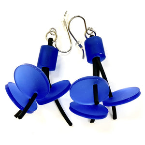 LYDIA BREMER EARRINGS- LB Earring Disks- COBALT