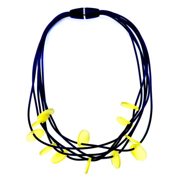 LYDIA BREMER NECKLACE- LB DISKS 23B6R- YELLOW