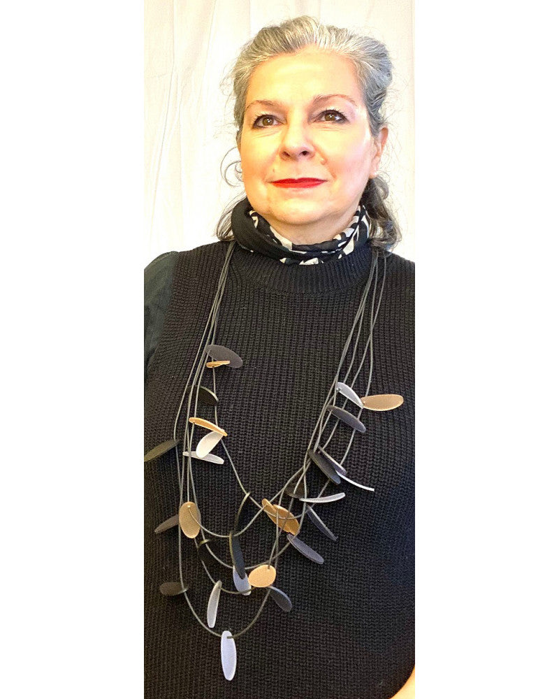 LYDIA BREMER NECKLACE- LB Long Petals- COLOR G