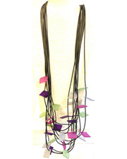 LYDIA BREMER NECKLACE- LB Long Square- COLOR F