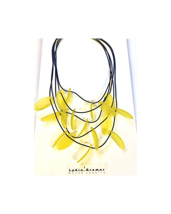 LYDIA BREMER NECKLACE- LB Petales- YELLOW