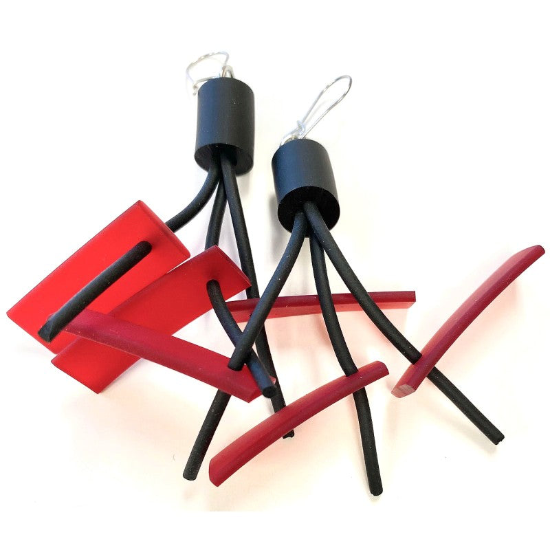 LYDIA BREMER EARRINGS- LB Earrings Sticks- RED
