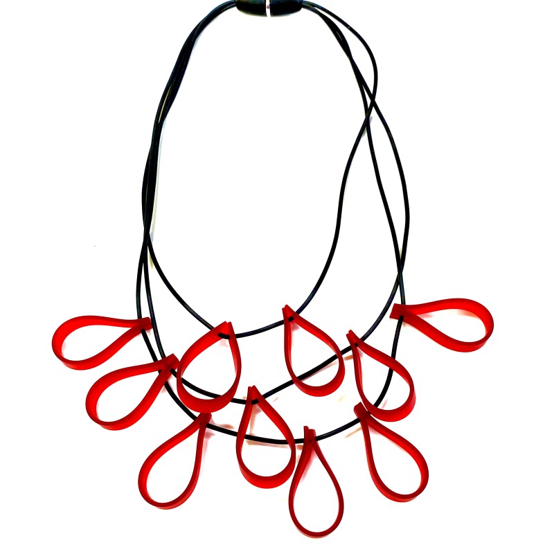 LYDIA BREMER NECKLACE- LB 32B3- RED
