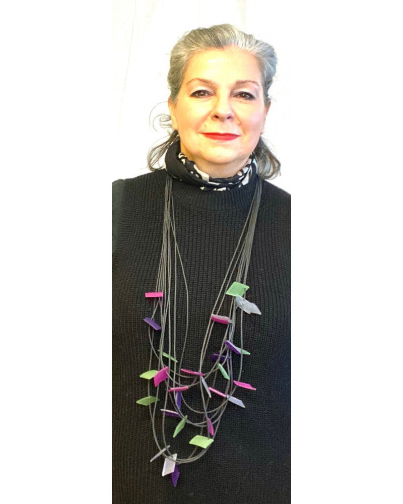 LYDIA BREMER NECKLACE- LB Long Square- COLOR F