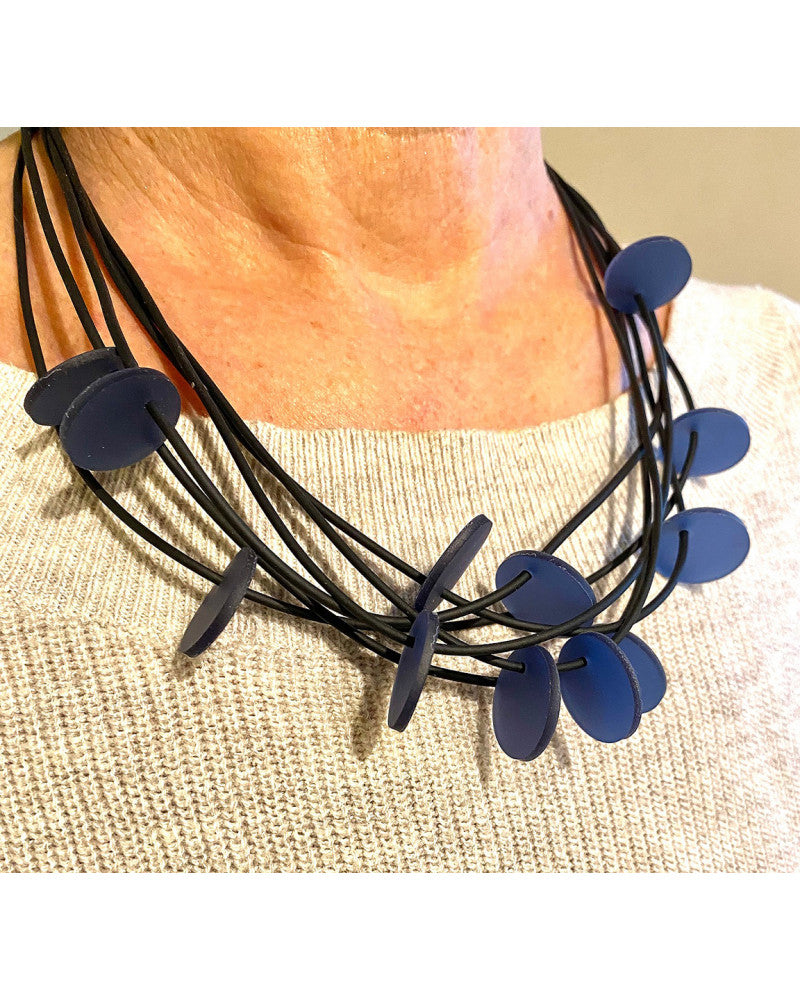 LYDIA BREMER NECKLACE- LB DISKS 23B6R- JEANS