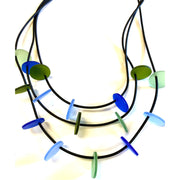 LYDIA BREMER NECKLACE- LB 23B3R- 3 Layered Disks- COMBO H