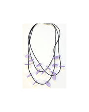 LYDIA BREMER NECKLACE- LB 23B3R- 3 Layered Disks- LILAC