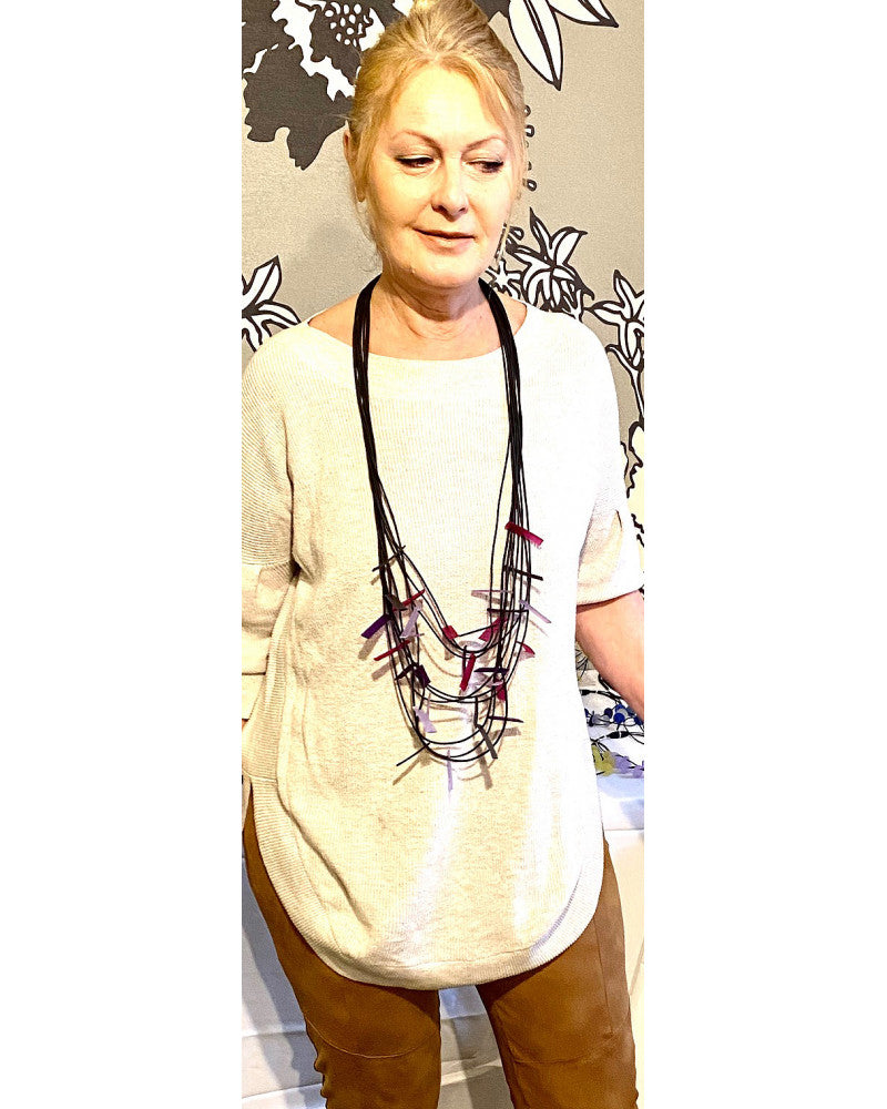 LYDIA BREMER NECKLACE- LB Long Sticks- COLOR E