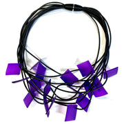 LYDIA BREMER NECKLACE- LB 23B9V- Square- PURPLE