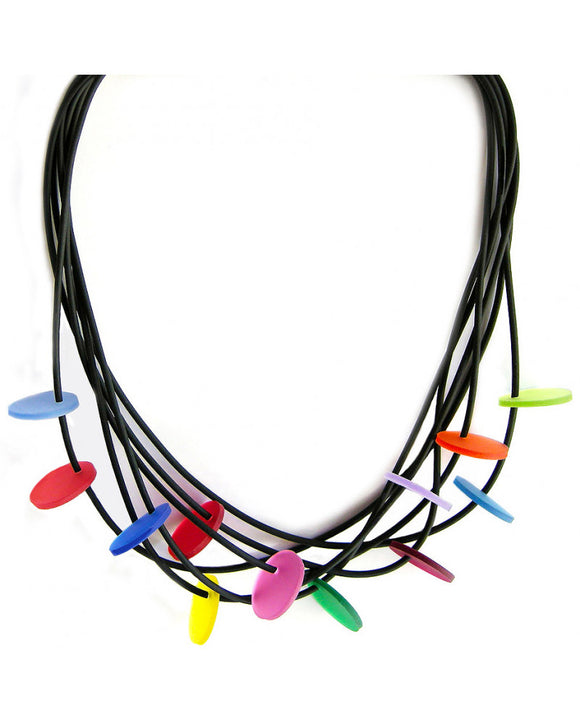 LYDIA BREMER NECKLACE- LB DISKS 23B6R- MULTI