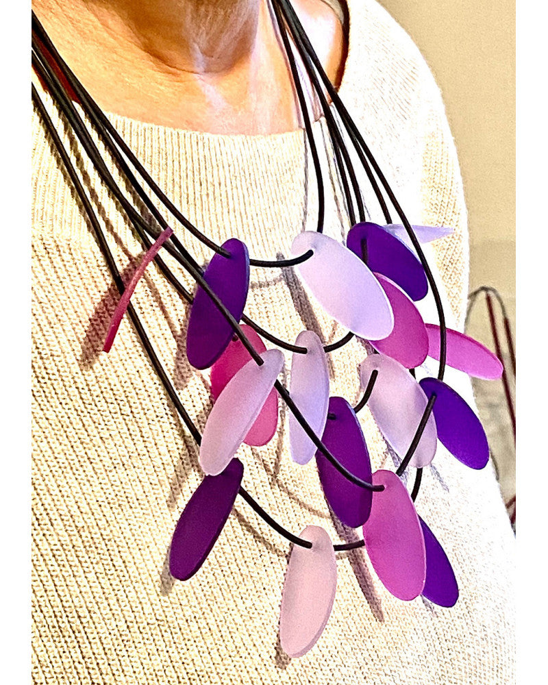 LYDIA BREMER NECKLACE- LB Petales- PURPLE MIX