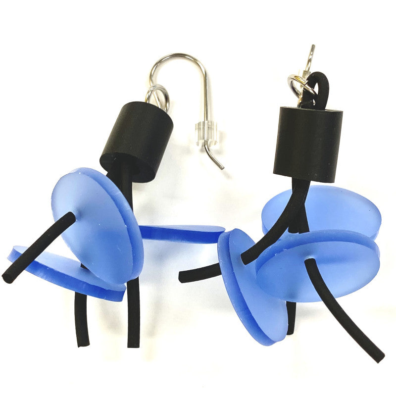 LYDIA BREMER EARRINGS- LB Earring Disks- LIGHT BLUE