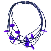 LYDIA BREMER NECKLACE- LB DISKS 23B6R- PURPLE