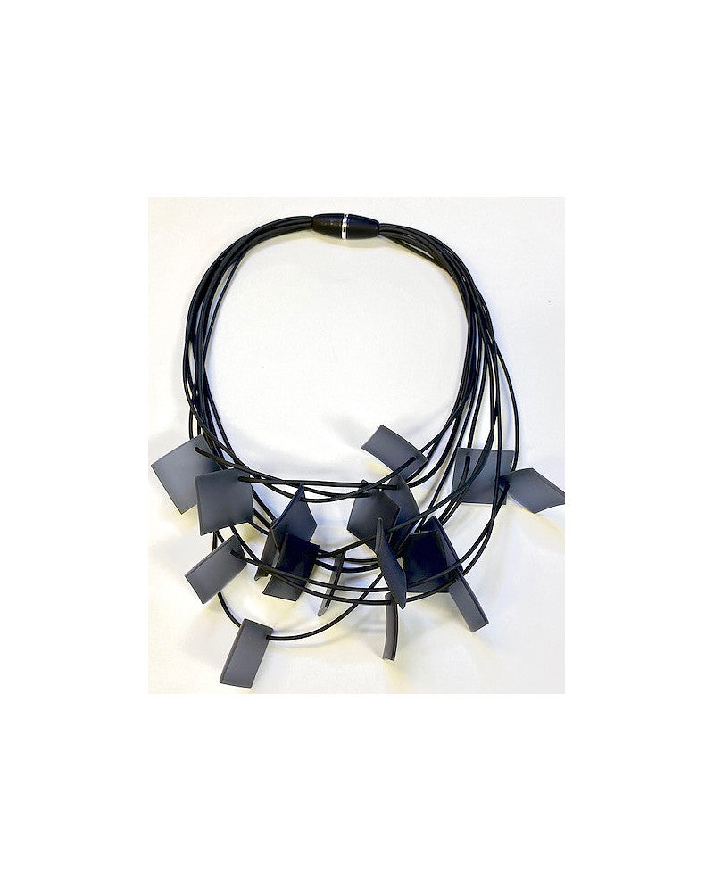 LYDIA BREMER NECKLACE- LB 23B9V- Square- GREY