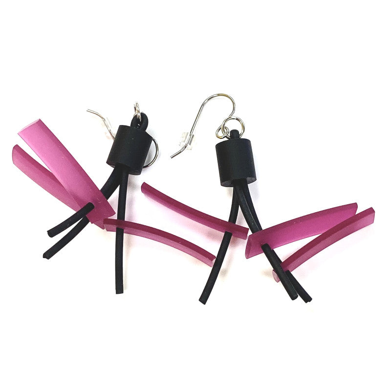 LYDIA BREMER EARRINGS- LB Earrings Sticks- FUCHSIA