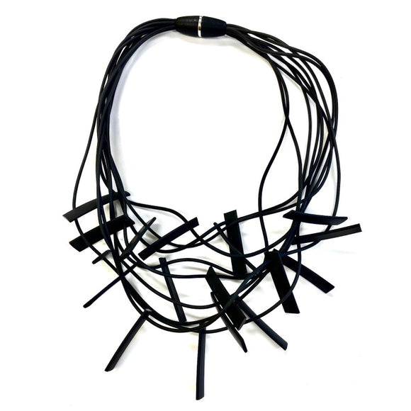 LYDIA BREMER NECKLACE- LB Sticks- BLACK