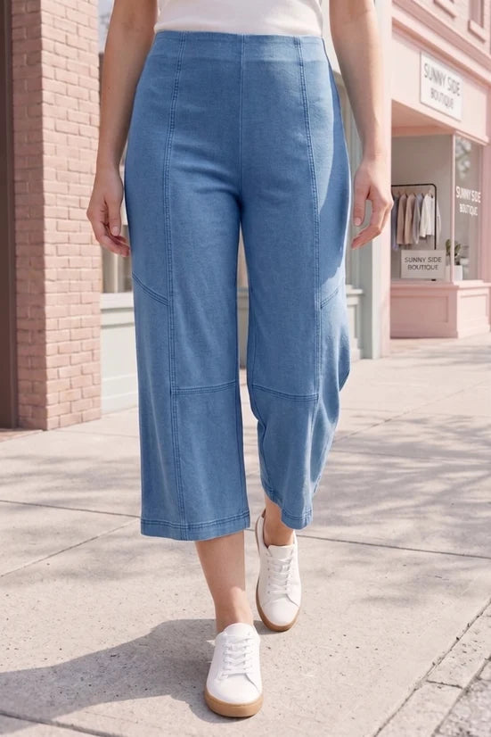Habitat Stonewash Cotton Spandex Flood Pant - 31567 - LIGHT DENIM
