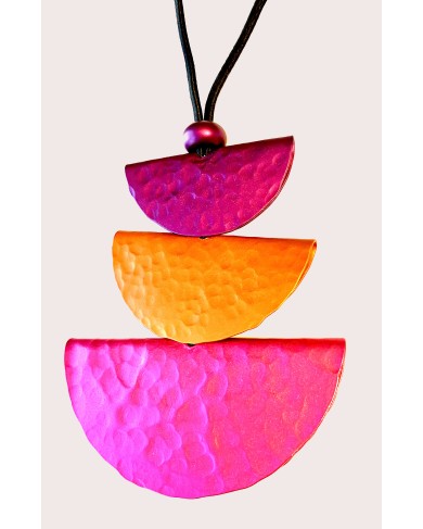 Monica Krexa Necklace - MK-CHICAGO PURPLE/ORANGE/FUCHSIA