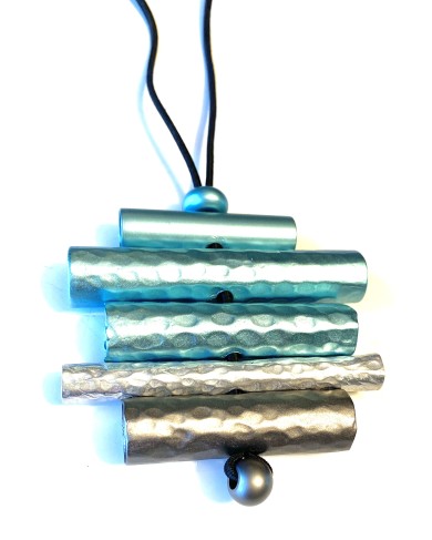 Monica Krexa Necklace - MK-FES AQUA/SILVER