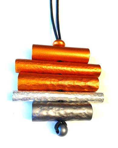 Monica Krexa Necklace - MK-FES ORANGE/GREY