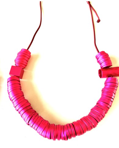 Monica Krexa Necklace - MK-LONDON FUCHSIA
