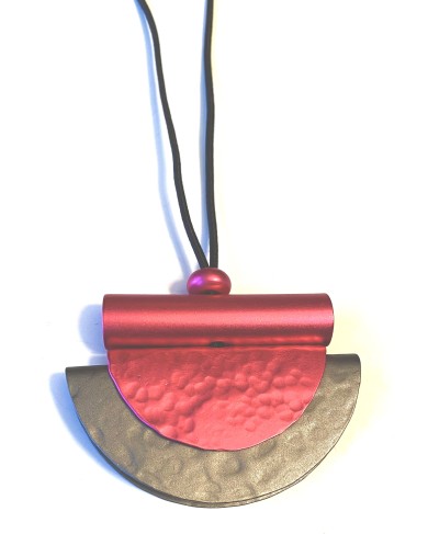 Monica Krexa Necklace - MK-RIO FUCHSIA/GREY