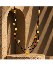 Monica Krexa Necklace - MK-PARIS ORANGE/YELLOW