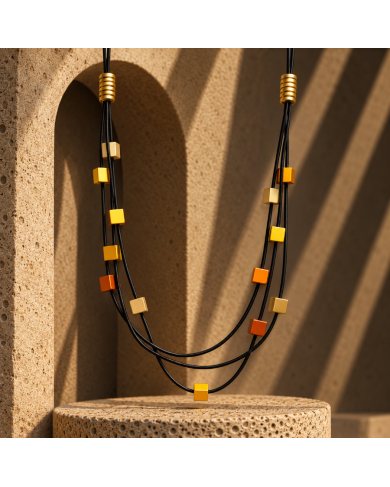 Monica Krexa Necklace - MK-PARIS ORANGE/YELLOW