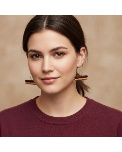 Monica Krexa Earrings - MKE-EARRINGS FES BORDEAUX