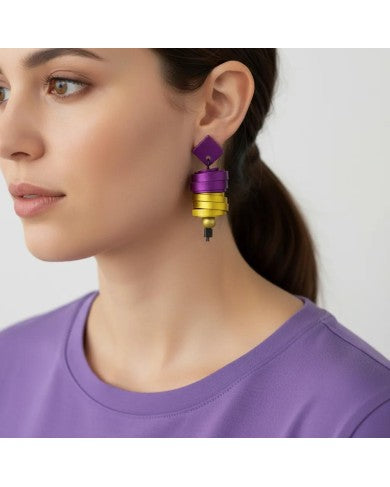 Monica Krexa Earrings - MKE-EARRINGS MONTREAL PURPLE