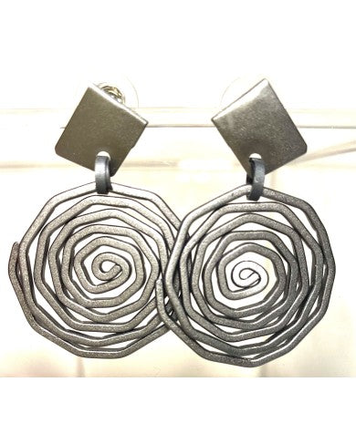 Monica Krexa Earrings - MKE-EARRINGS KNOSSOS HEMATITE
