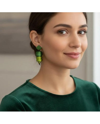 Monica Krexa Earrings - MKE-EARRINGS MONTREAL GREEN