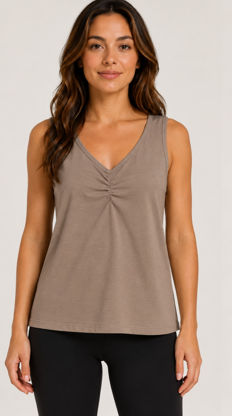 Prairie Cotton by CMC Stretch Terry Ruched Tank Top - ST796