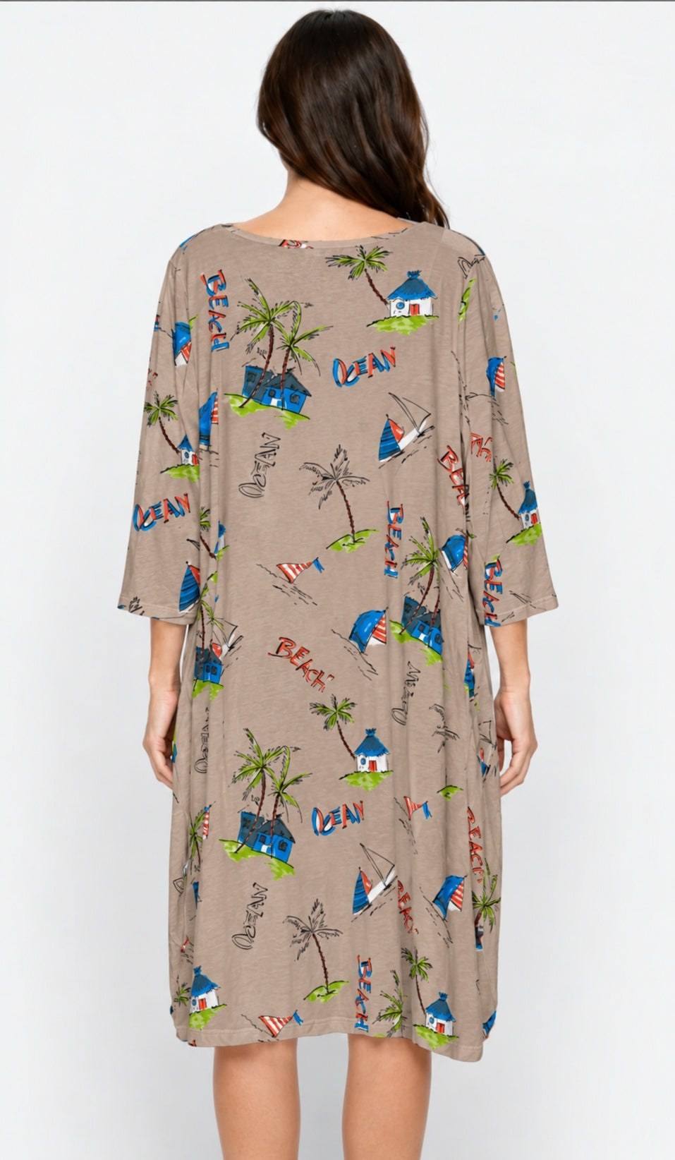 Prairie Cotton by CMC Printed Tulip Dress - OC956/P - JERSEY OCEAN CARIBE