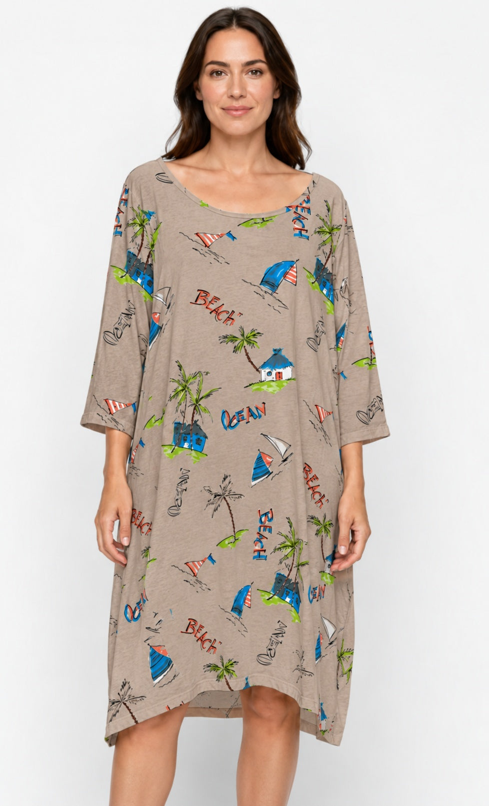 Prairie Cotton by CMC Printed Tulip Dress - OC956/P - JERSEY OCEAN CARIBE
