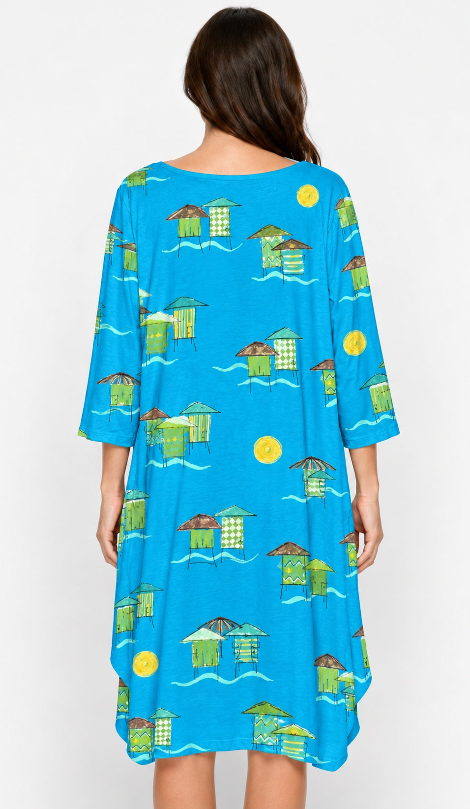Prairie Cotton by CMC Printed Tulip Dress - BB956/P - JERSEY BORA BORA